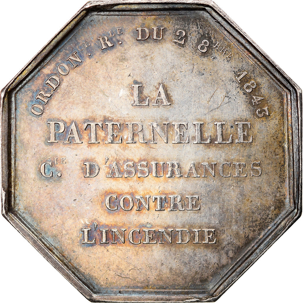 Frankreich, Token, La Paternelle, Compagnie d'Assurance contre l'Incendie, 1843