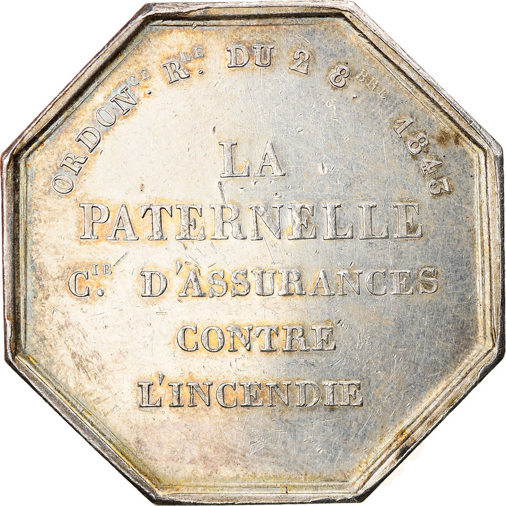 Frankreich, Token, La Paternelle, Compagnie d'Assurance contre l'Incendie, 1843