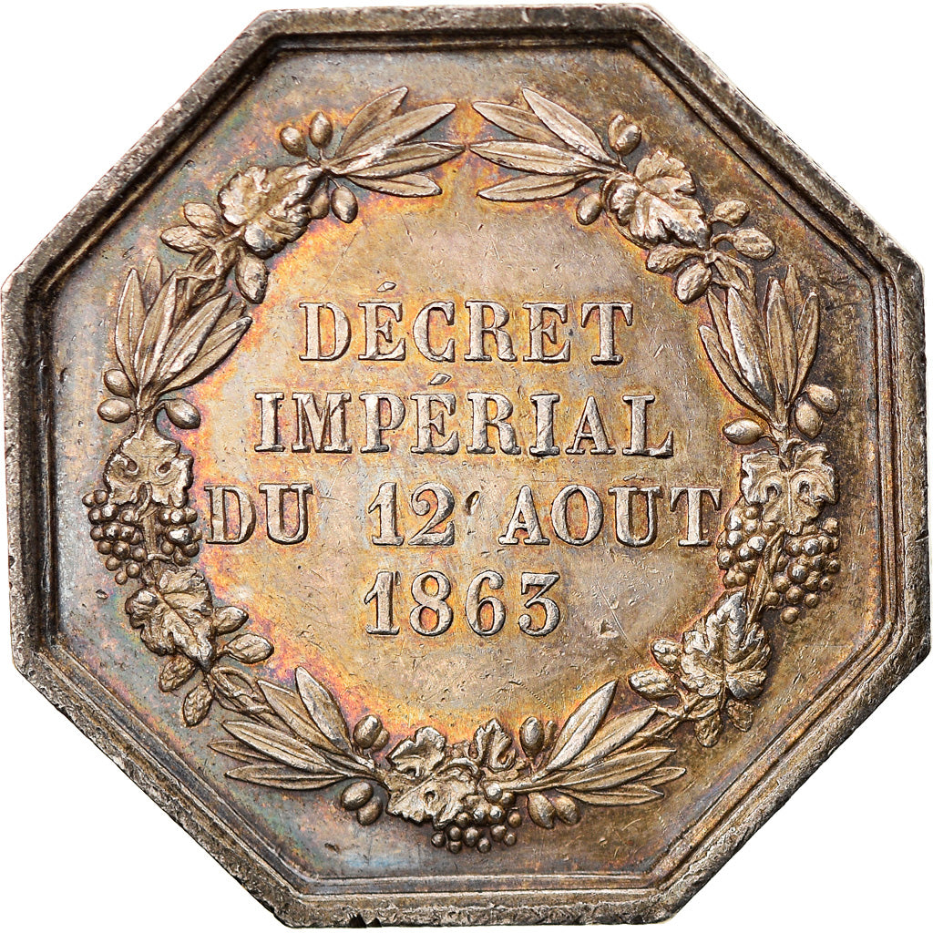 Francia, Token, Insurance, La Centrale, Incendie, 1863, Dubois, SPL-, Argento