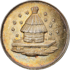 France, Token, Insurance, Caisse Paternelle, 1841, Caqué, MS(60-62), Silver