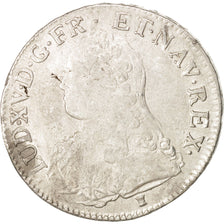 France, Louis XV, Écu aux branches d'olivier, 1726, Rennes, VF(20-25),KM486.26