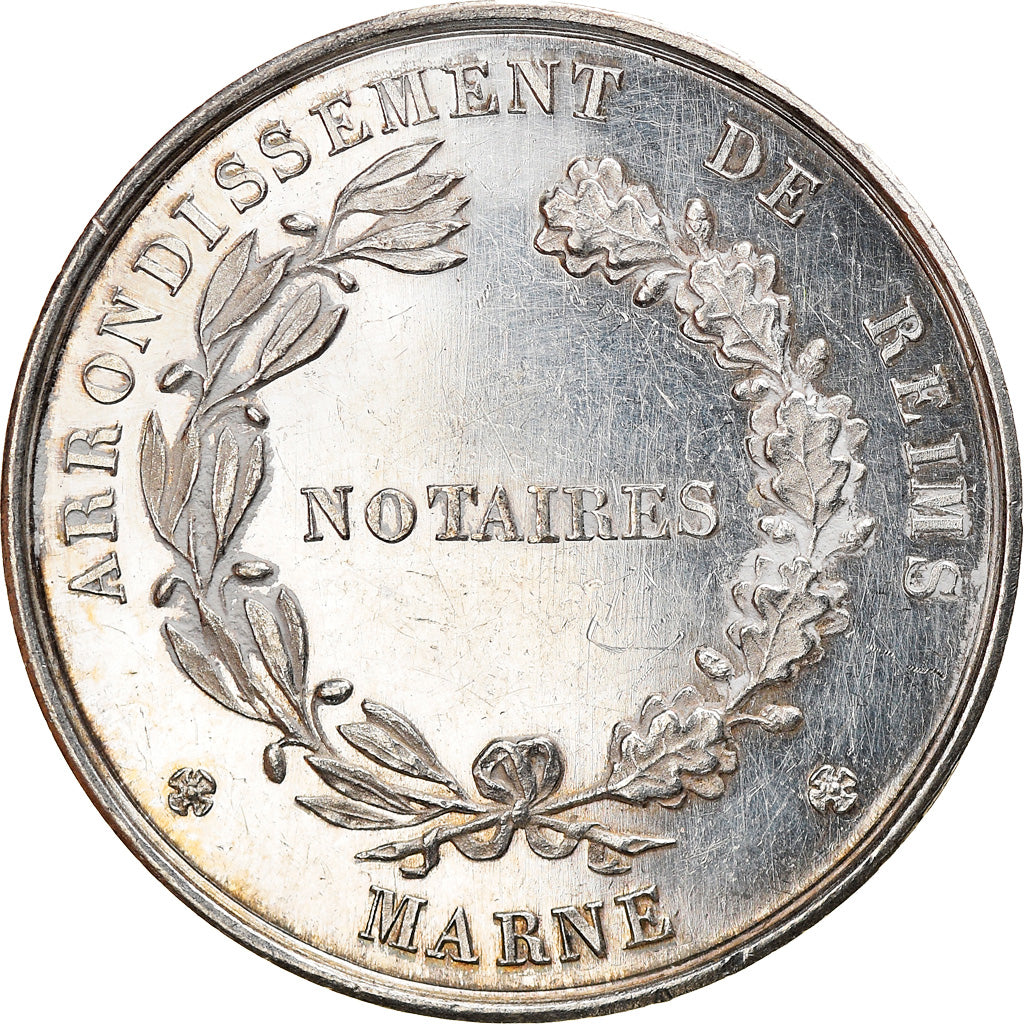 Francia, Token, Notary, Notaires de l'Arrondissement de Reims, 1824, Tiolier