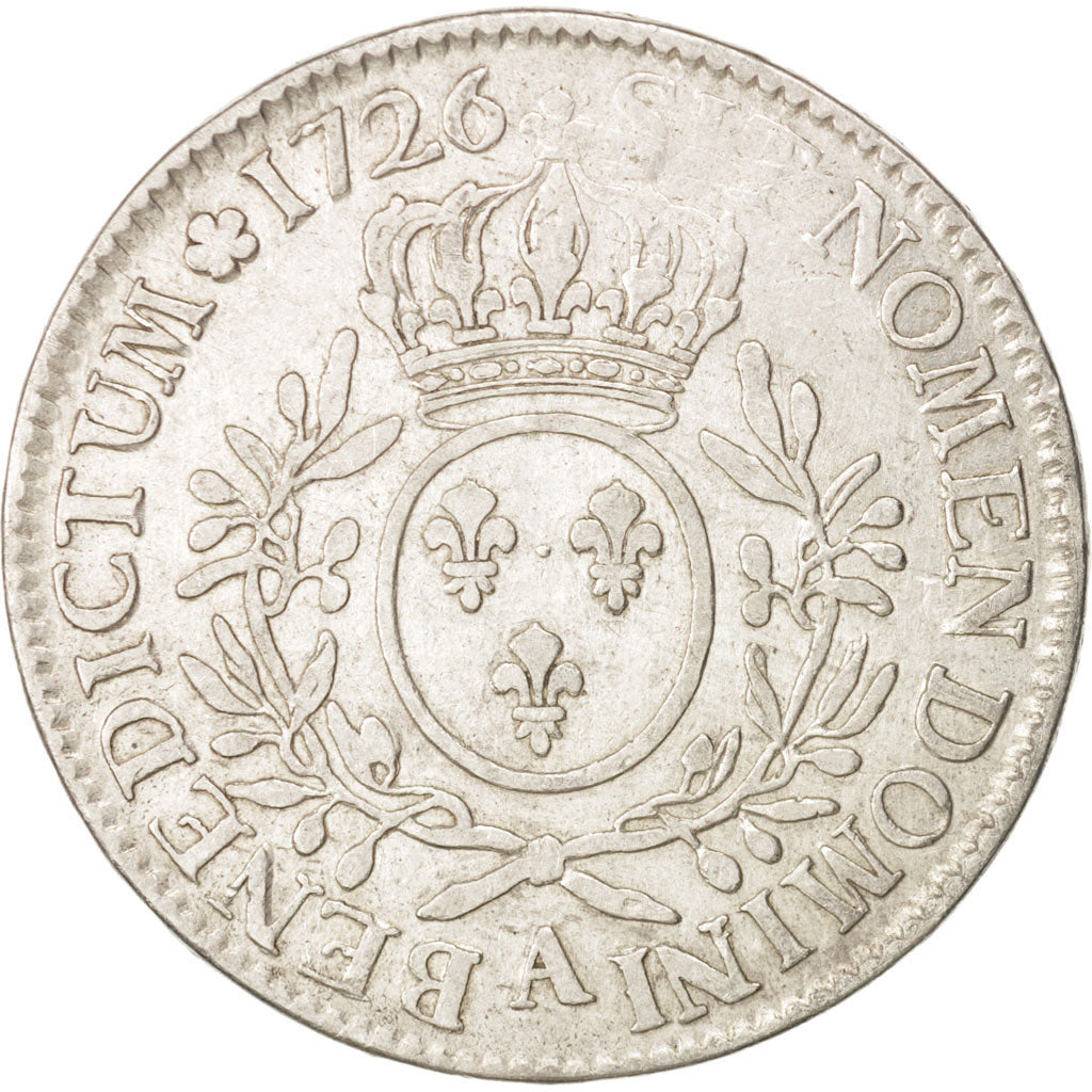 Coin, France, Louis XV, Écu aux branches d'olivier, Ecu, 1726, Paris