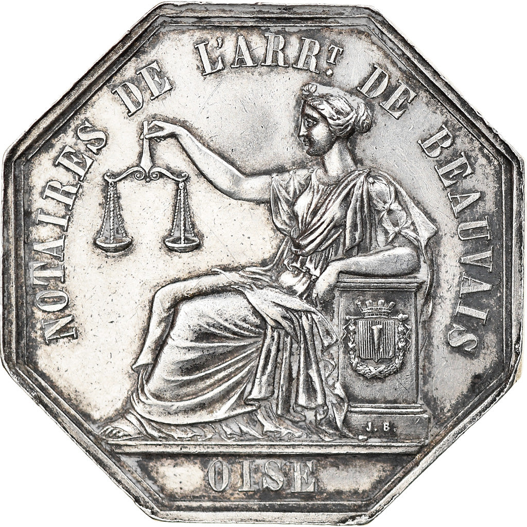 France, Jeton, Notaires de l'Arrondissement de Beauvais, Oise, Bessaignet, SUP