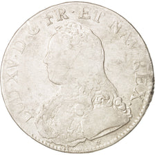 France, Louis XV, Écu aux branches d'olivier,1726, Caen,VF(20-25),Silver,KM486.5