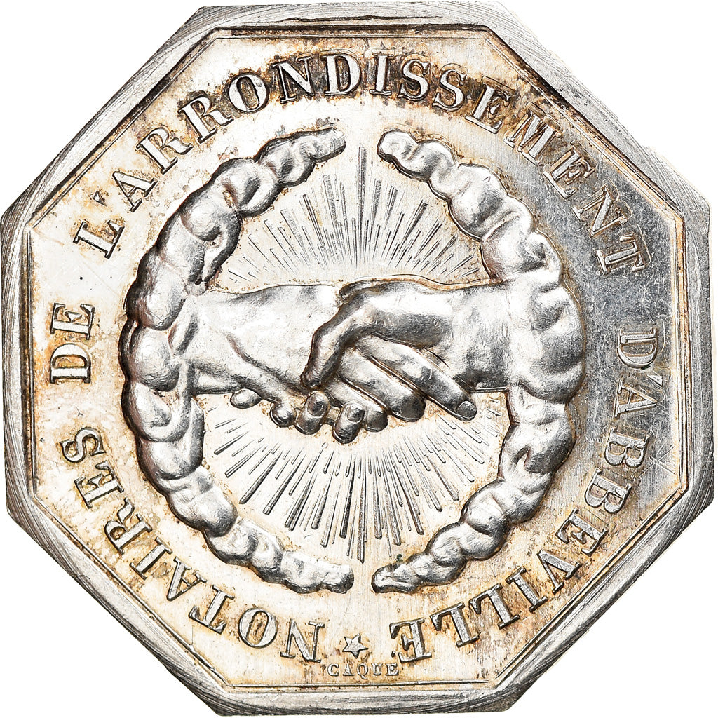 France, Token, Notaires de l'Arrondissement d'Abbeville, MS(60-62), Silver