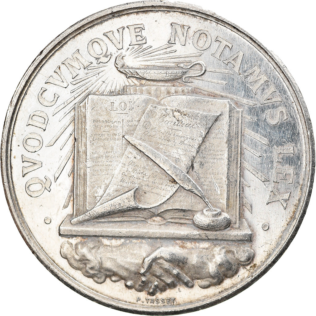 France, Token, Chambre des Notaires d'Arras, Tasset, AU(50-53), Silver