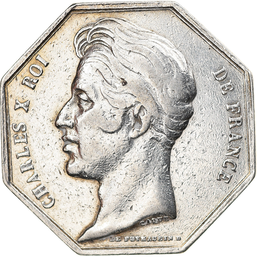 Francia, Token, Charles X, Notaires de l'Arrondissement de Senlis, Oise, De
