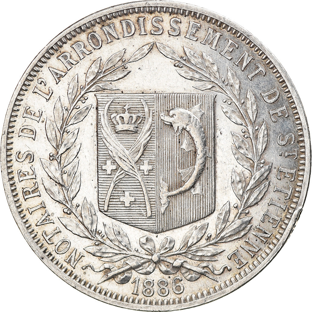 Frankreich, Token, Notaires de l'Arrondissement de Saint-Etienne, 1886, VZ