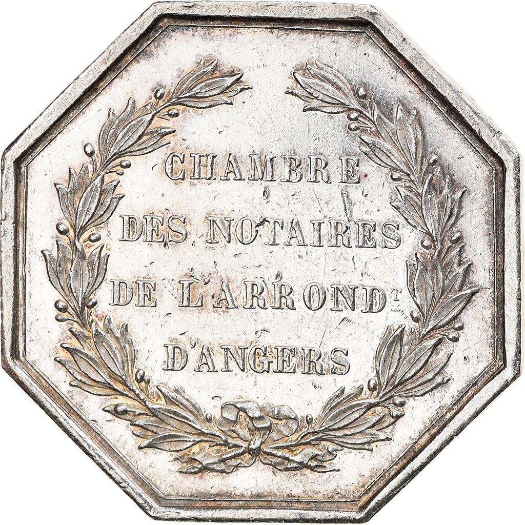 Francia, Token, Notaires de l'Arrondissement d'Angers, Pacot, BB+, Argento