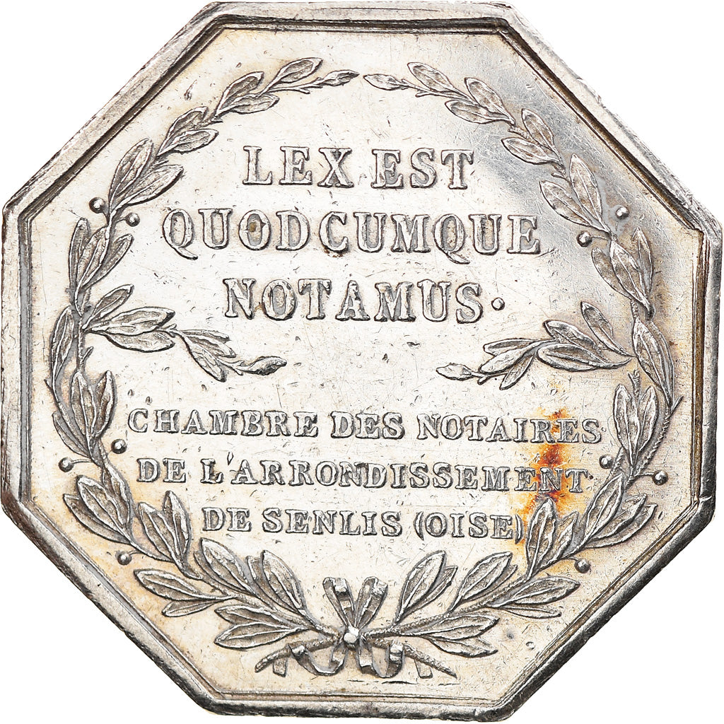 France, Token, Louis Philippe I, Notaires de l'Arrondissement de Senlis, Oise