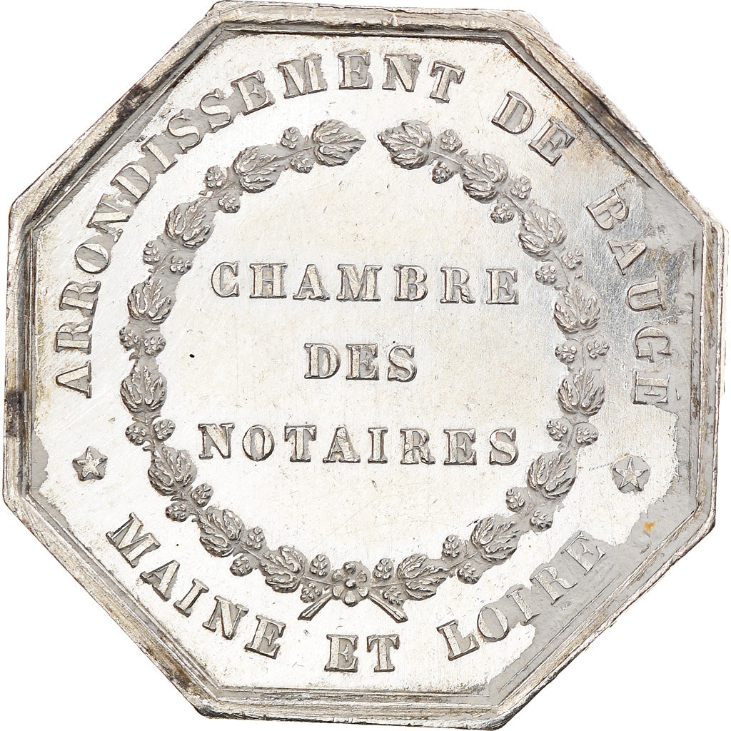 Frankrijk, Token, Notaires de Baugé, Maine et Loire, Borrel.A, PR, Zilver