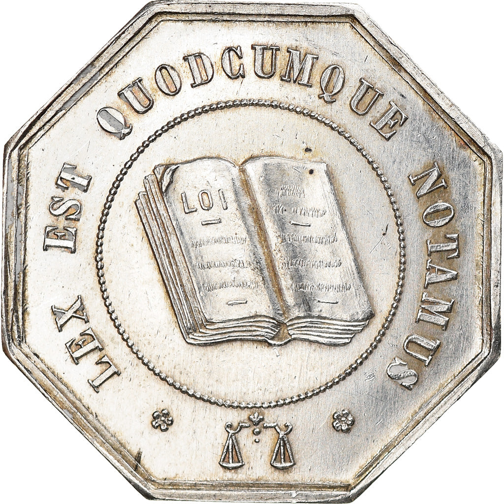 France, Token, Chambre des Notaires de Bar-sur-Aube, AU(55-58), Silver
