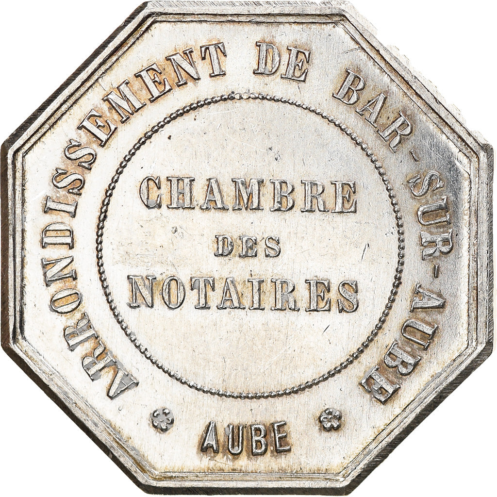 France, Token, Chambre des Notaires de Bar-sur-Aube, AU(55-58), Silver