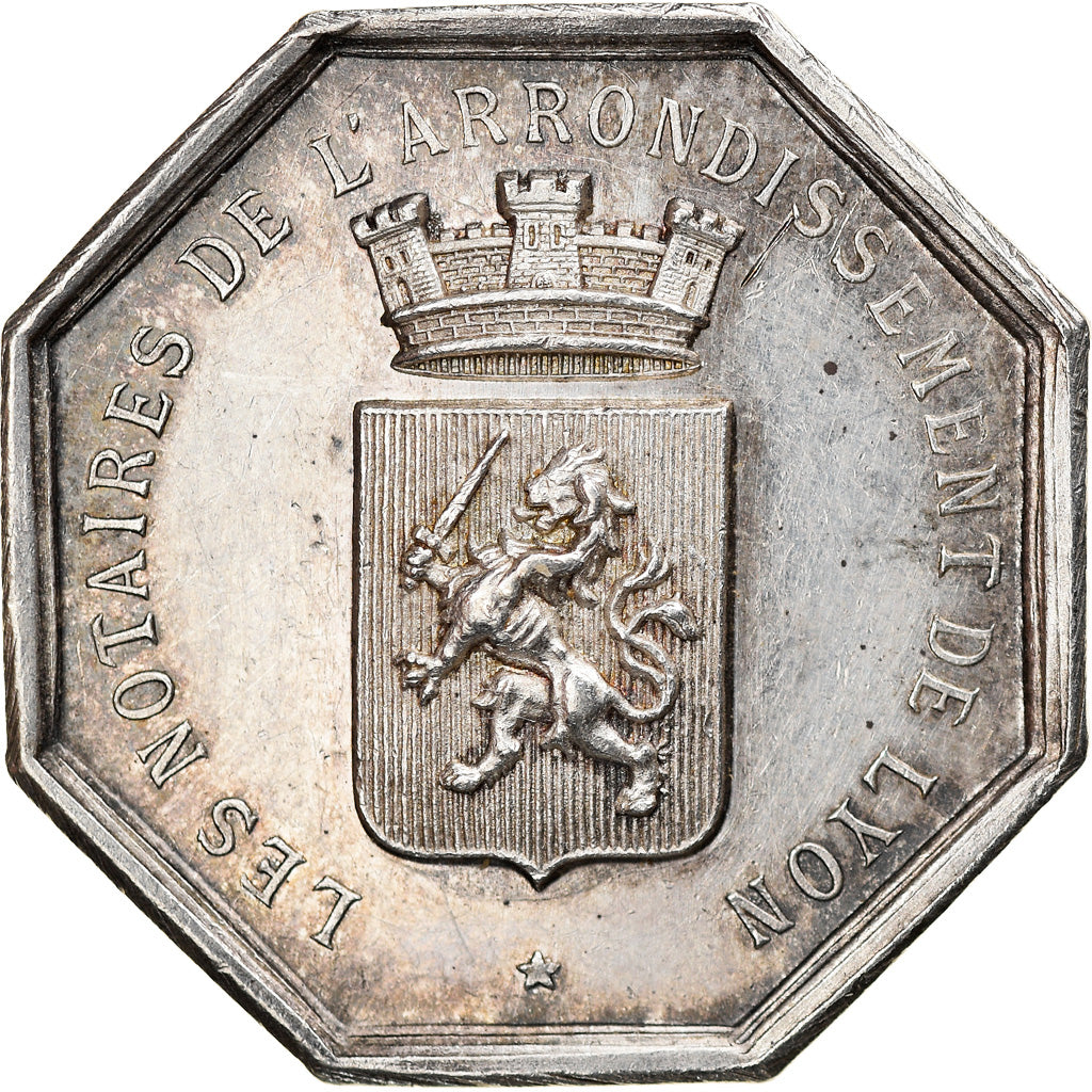 Francia, Token, Notaires de l'Arrondissement de Lyon, Charrasse, SPL-, Argento