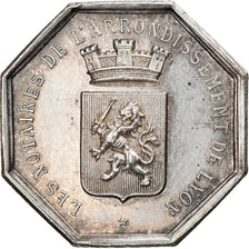 Francia, Token, Notaires de l'Arrondissement de Lyon, Charrasse, SPL-, Argento