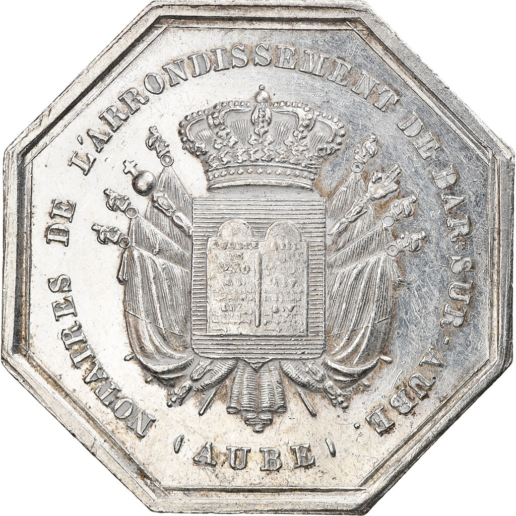 França, Token, Chambre des Notaires de Bar-sur-Aube, 1840, Chaumonot