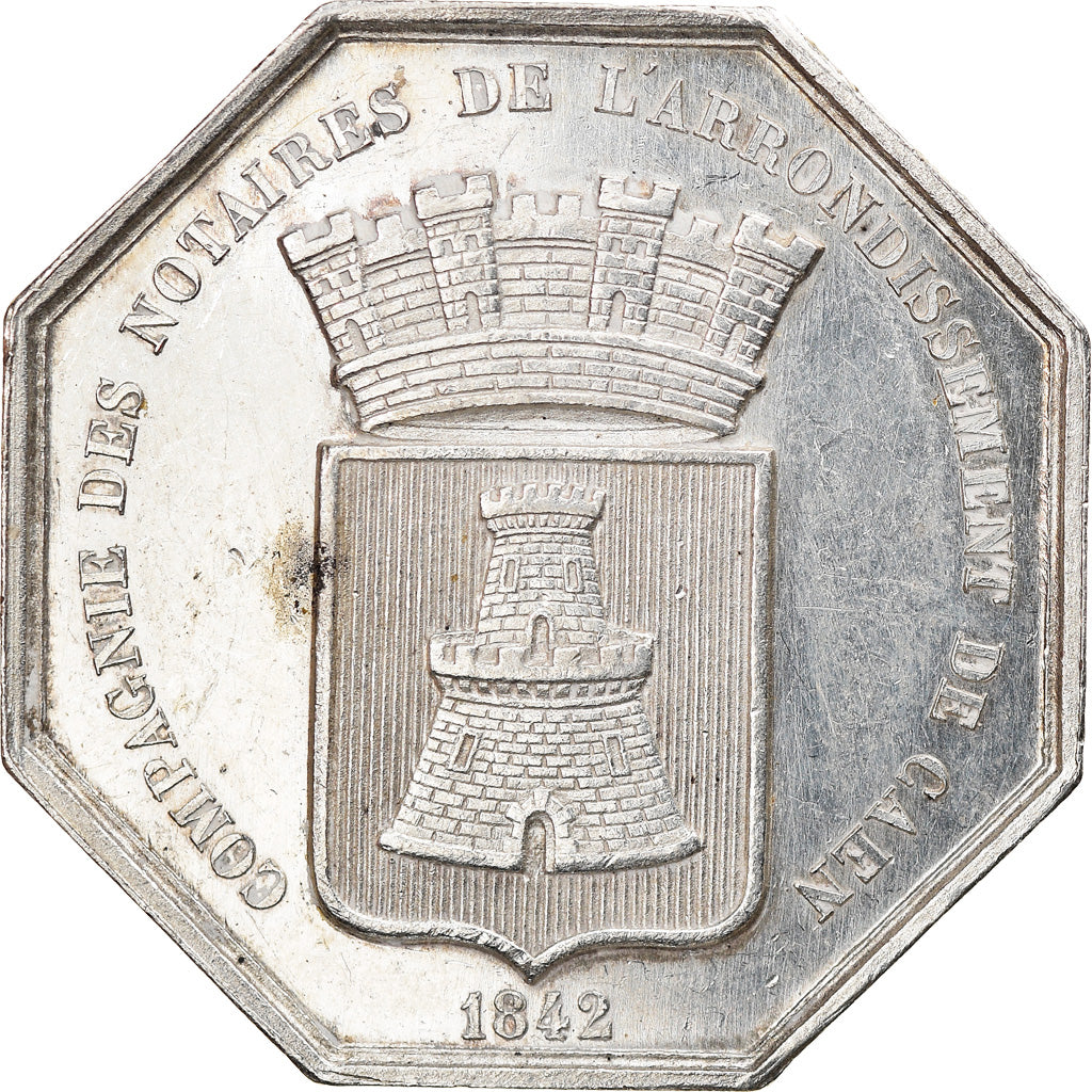 Frankreich, Token, Notaires de l'Arrondissement de Caen, 1842, Depaulis, VZ