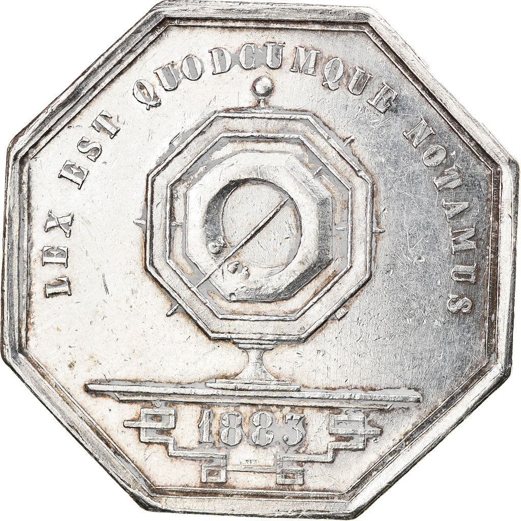 Frankreich, Token, Notaires de l'Arrondissement de Lyon, 1883, Schaller, SS+