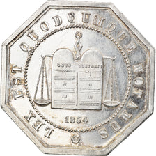 France, Token, Notaires de l'Arrondissement d'Amiens, 1854, MS(60-62), Silver
