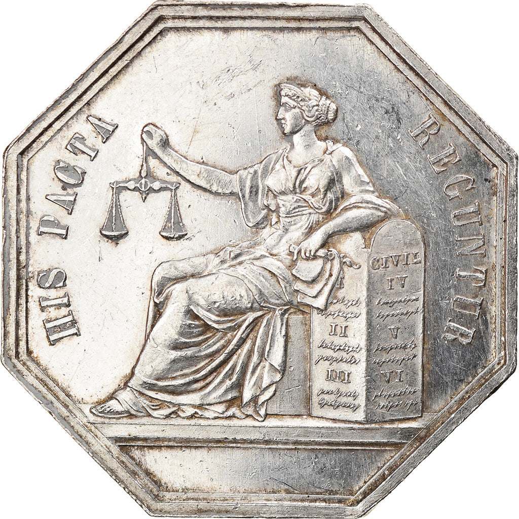 Francia, Token, Notaires de l'Arrondissement de Bar-sur-Seine, EBC, Plata