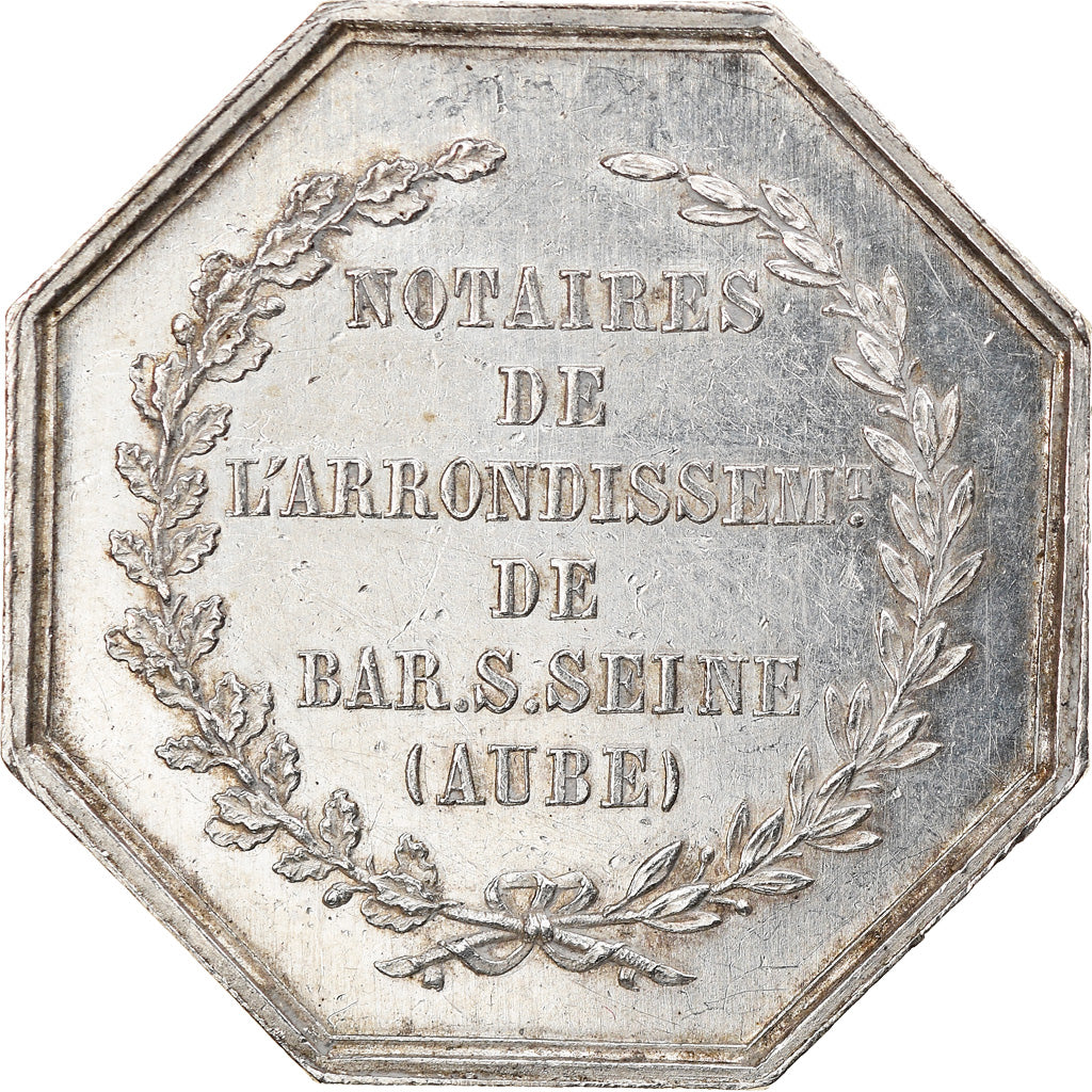Francia, Token, Notaires de l'Arrondissement de Bar-sur-Seine, EBC, Plata