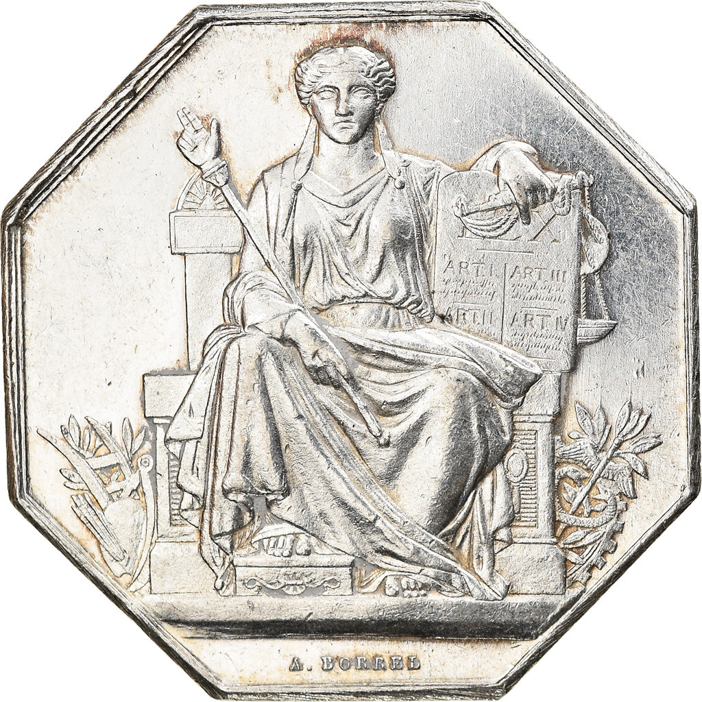 France, Token, Notaires de l'Arrondissement de Bourges, Cher, Borrel.A