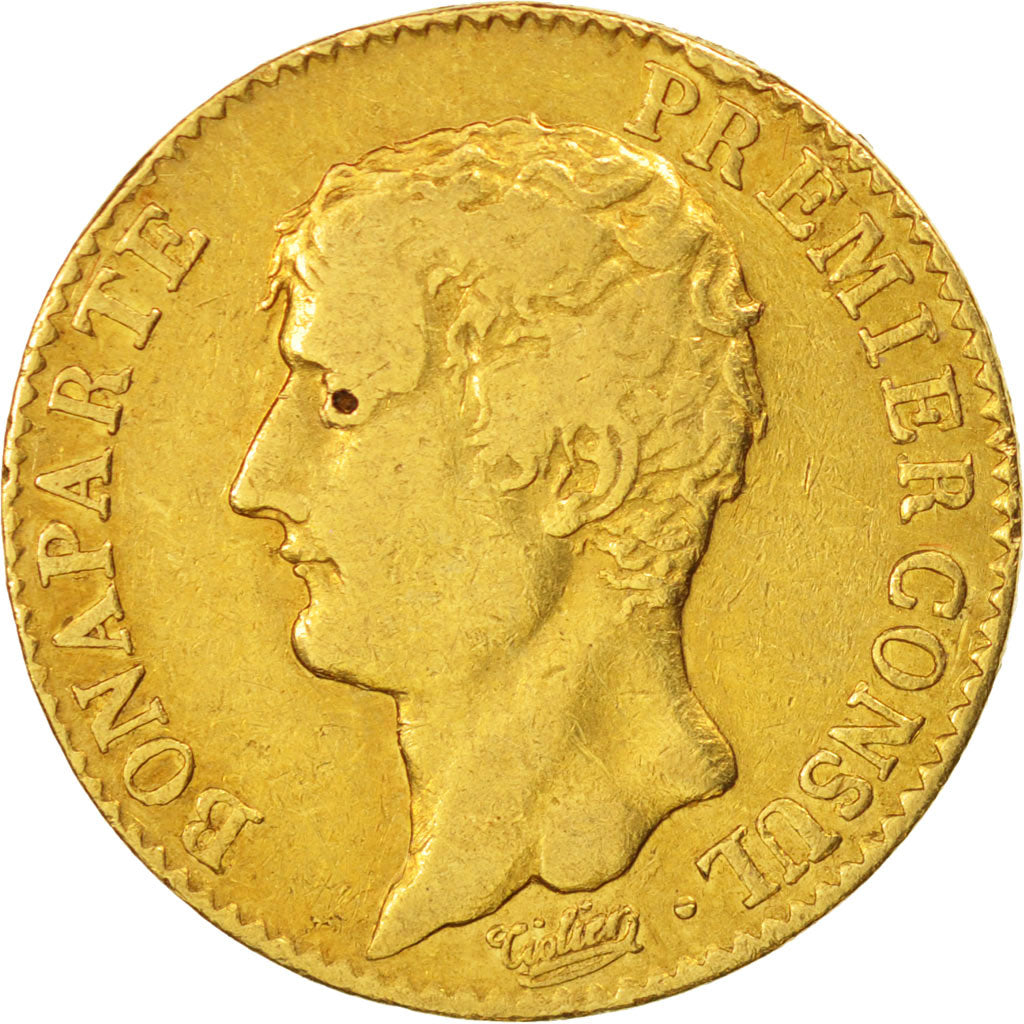 France, Napoléon I, 20 Francs, 1803, Paris, VF(20-25), Gold, KM:651, Gadoury1020