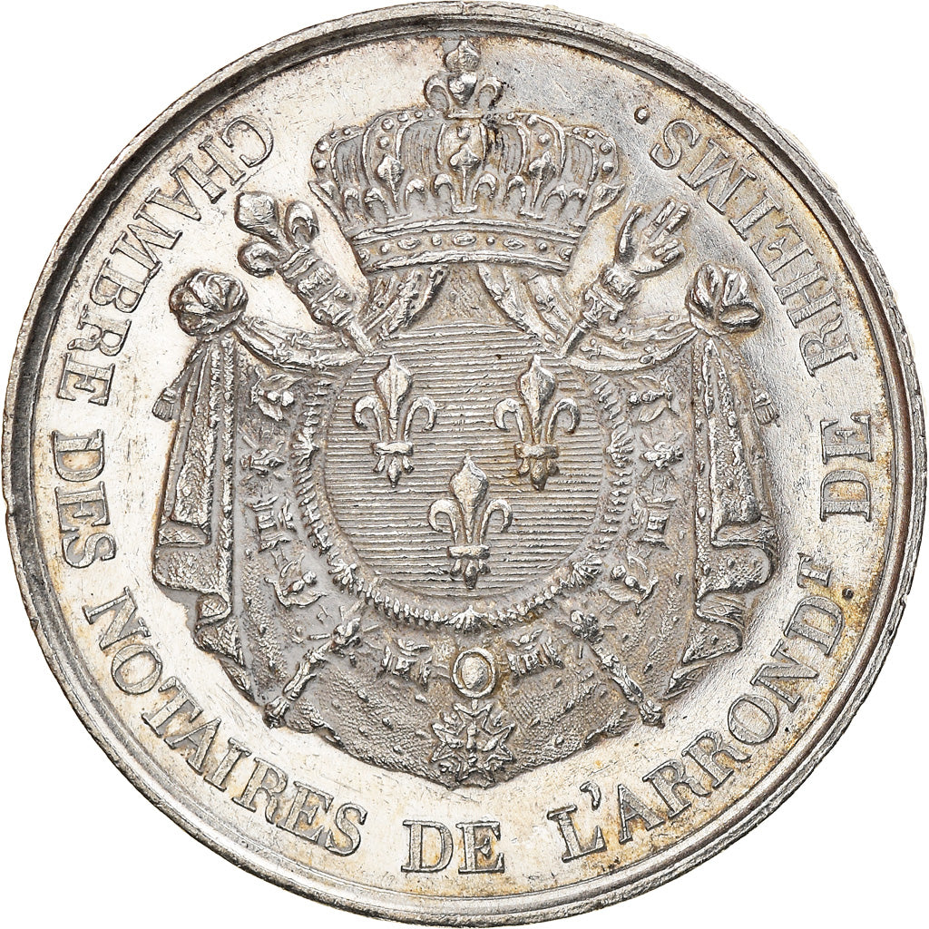 France, Jeton, Notaires de l'Arrondissement de Reims, 1824, Tiolier, TTB+