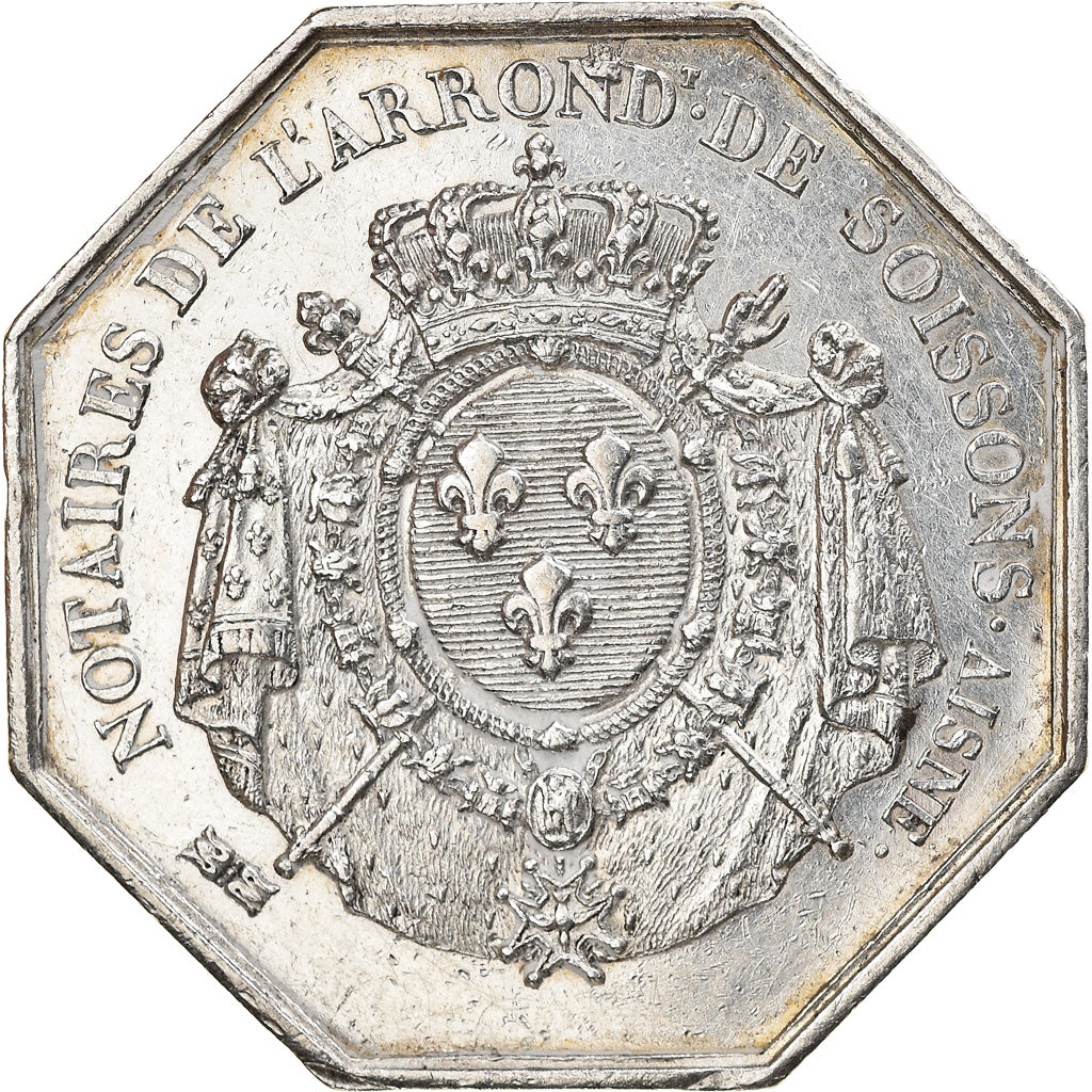 France, Token, Notaires de l'Arrondissement de Soissons, Aisne, AU(55-58)