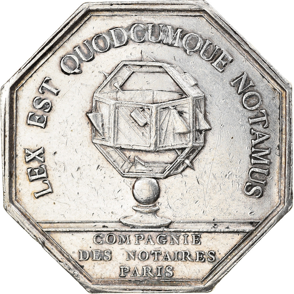 France, Token, Compagnie des Notaires de Paris, Borrel.A, AU(50-53), Silver