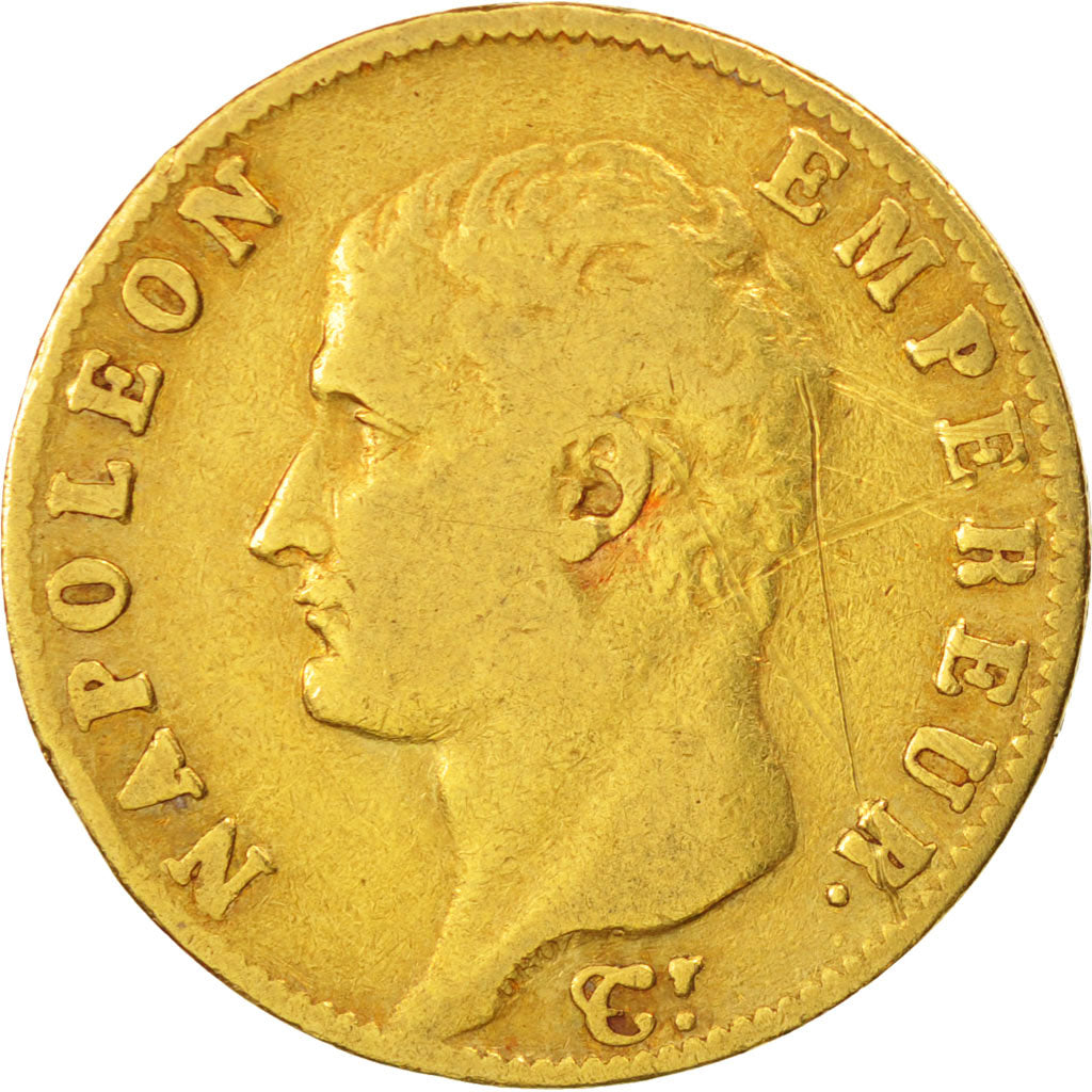 France, Napoléon I, 20 Francs, 1804, Paris, VF(20-25), Gold,KM:663.1,Gadoury1022