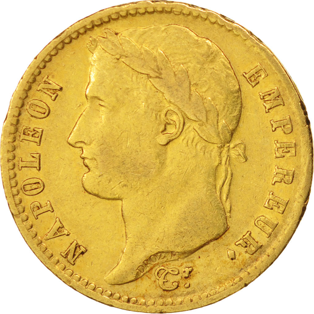France, Napoléon I, 20 Francs, 1810, Paris, EF(40-45), Gold,KM:695.1,Gadoury1025