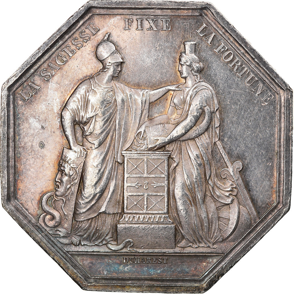 Frankreich, Token, Savings Bank, Banque de France, 1800, Dumarest, VZ, Silber