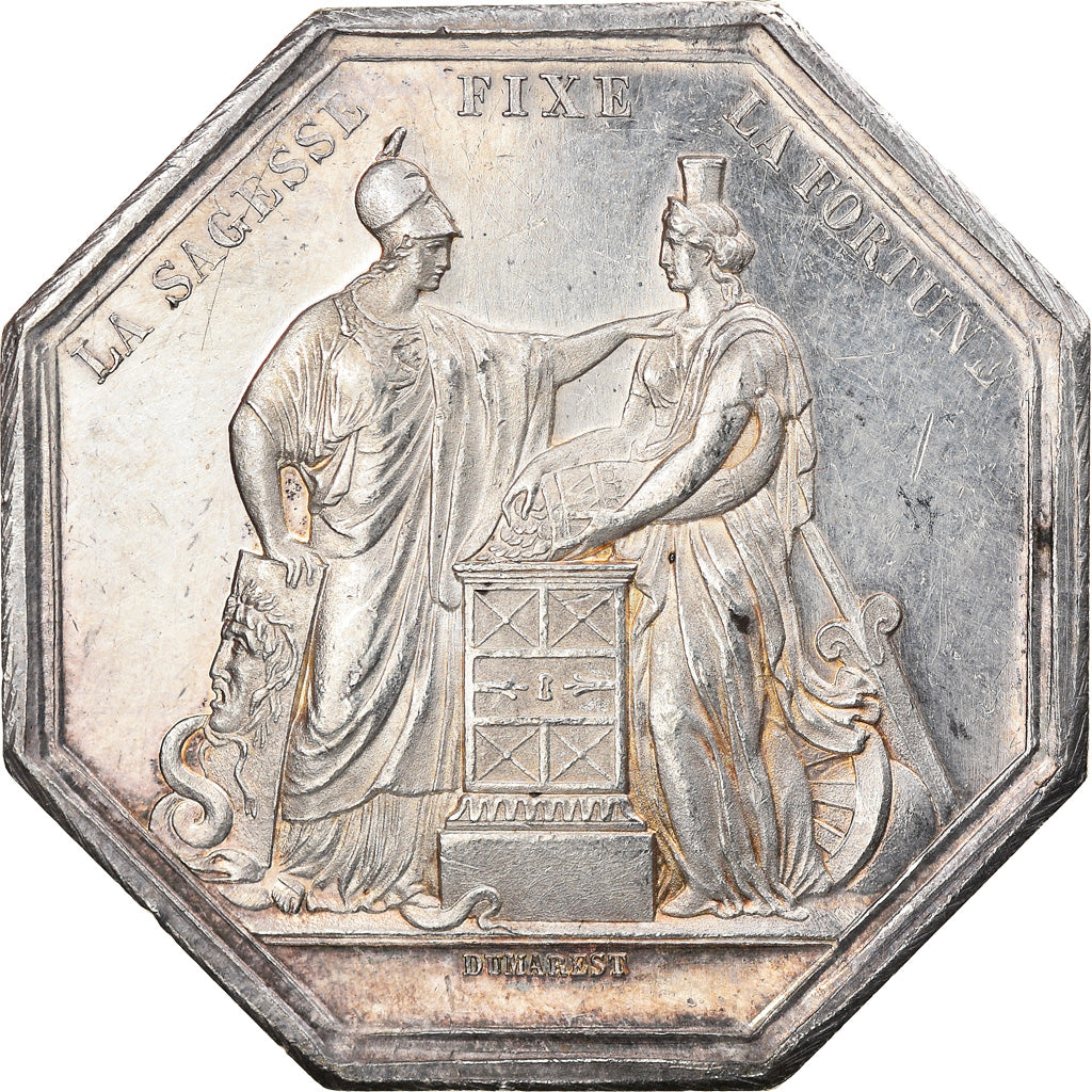 Frankreich, Token, Savings Bank, Banque de France, 1800, Dumarest, VZ, Silber