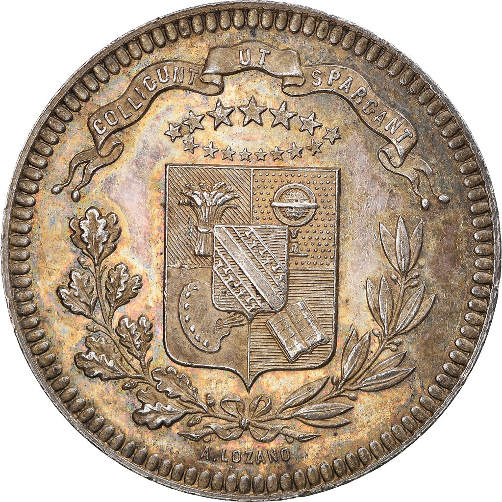 France, Token, Société Académique de l'Aube, Lozano, AU(55-58), Silver