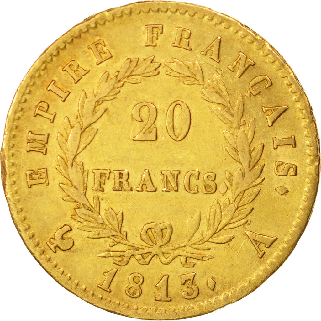 Frankreich, Napoléon I, 20 Francs,1813,Paris,EF(40-45),Gold,KM:695.1,Gadoury1025