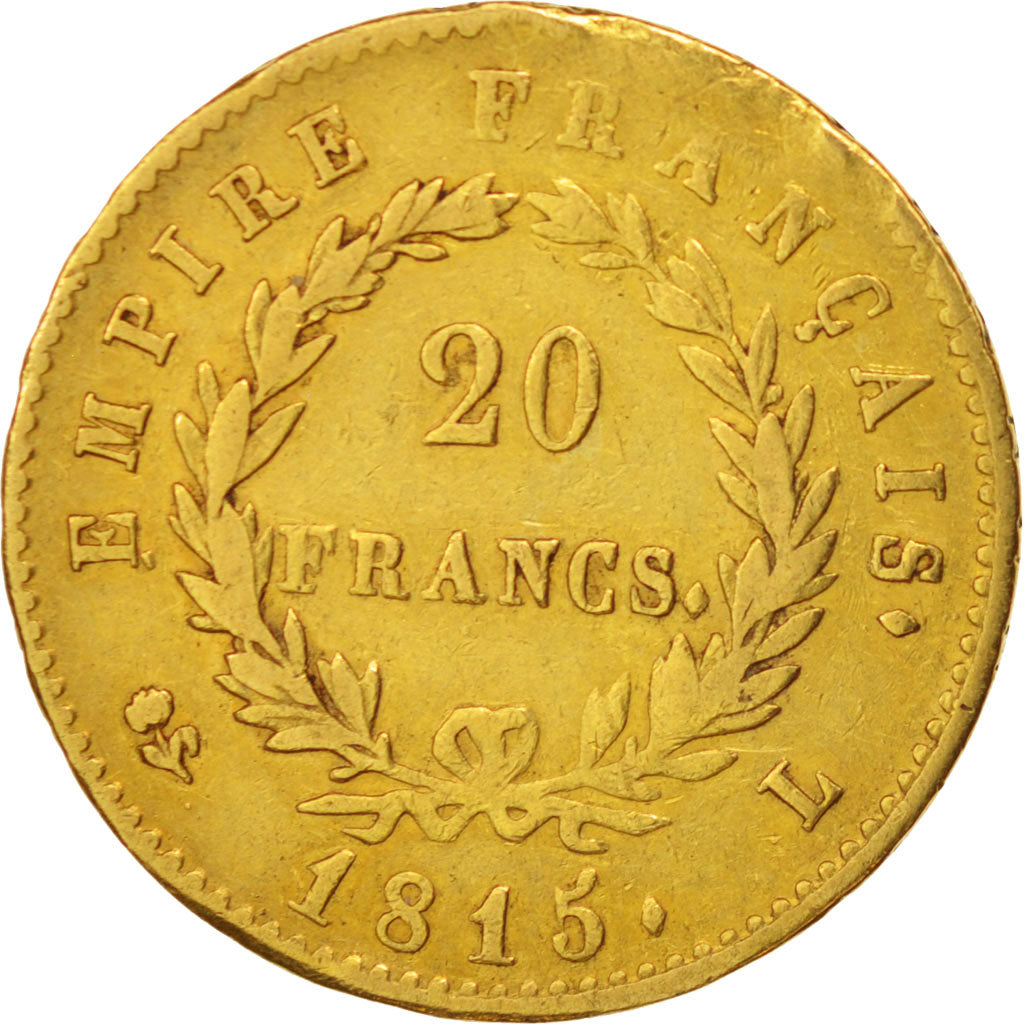 France, 20 Francs, 1815, Bayonne, TB+, Or, KM:705.2, Gadoury:1025a