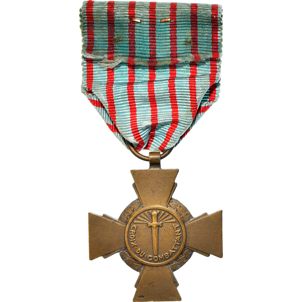 Frankreich, Croix du Combattant, Medaille, 1939-1945, Very Good Quality, Gilt