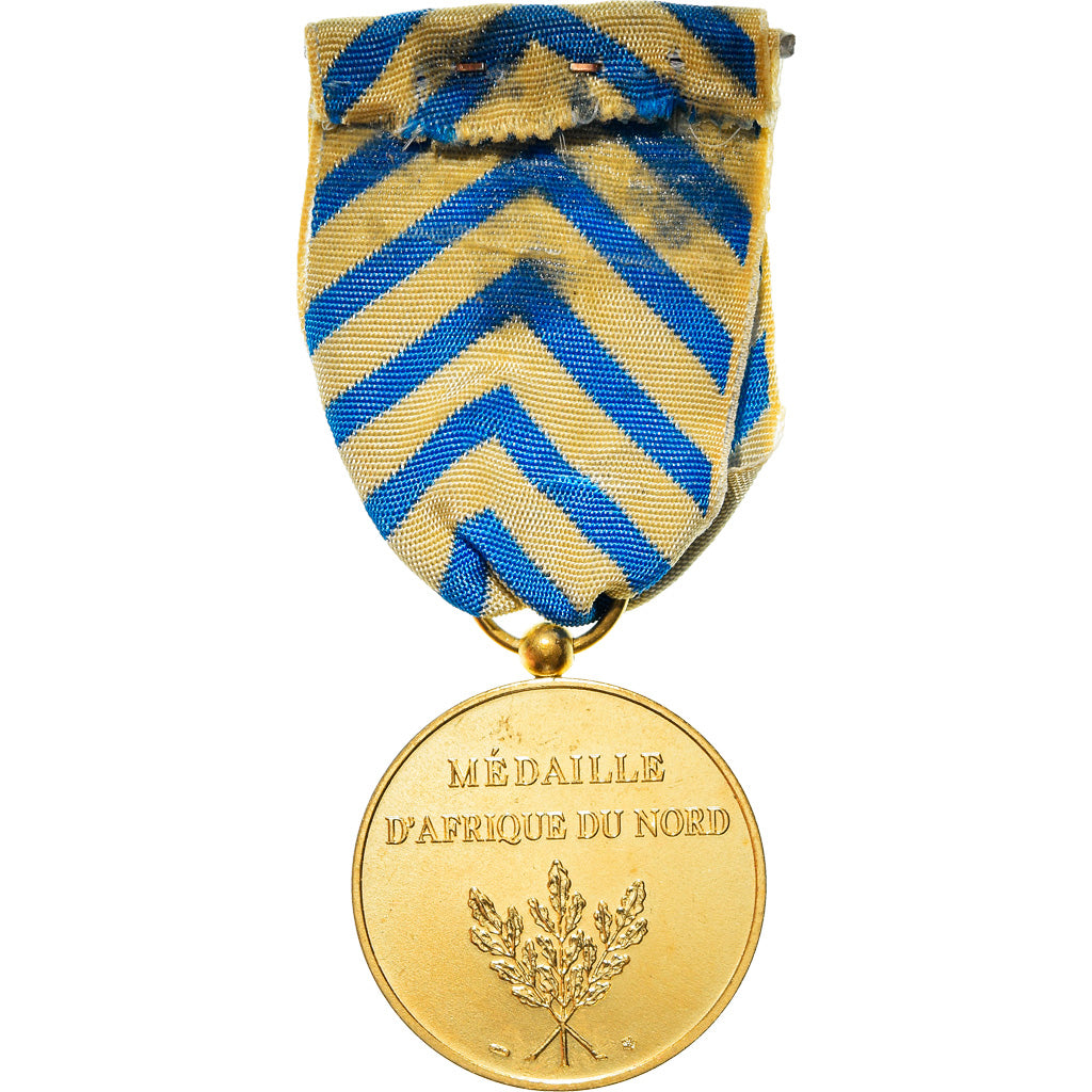 France, Commémorative d'Afrique du Nord, Médaille, Excellent Quality, Gilt