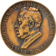 Francia, medaglia, Zeppelin-Eckener, Aviation, Fahrner, BB, Bronzo