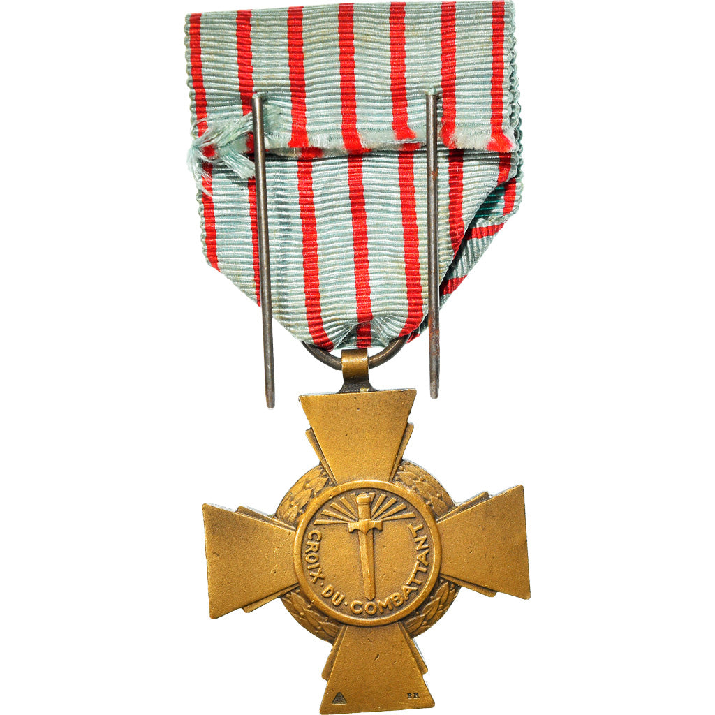 Francja, Croix du Combattant, Medal, 1939-1945, Bardzo dobra jakość, Pokryty