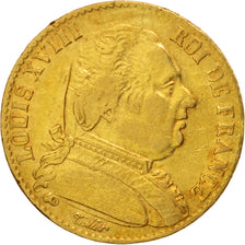 Francia, Louis XVIII, Louis XVIII, 20 Francs, 1815, Paris, BB, Oro, KM:706.1,...