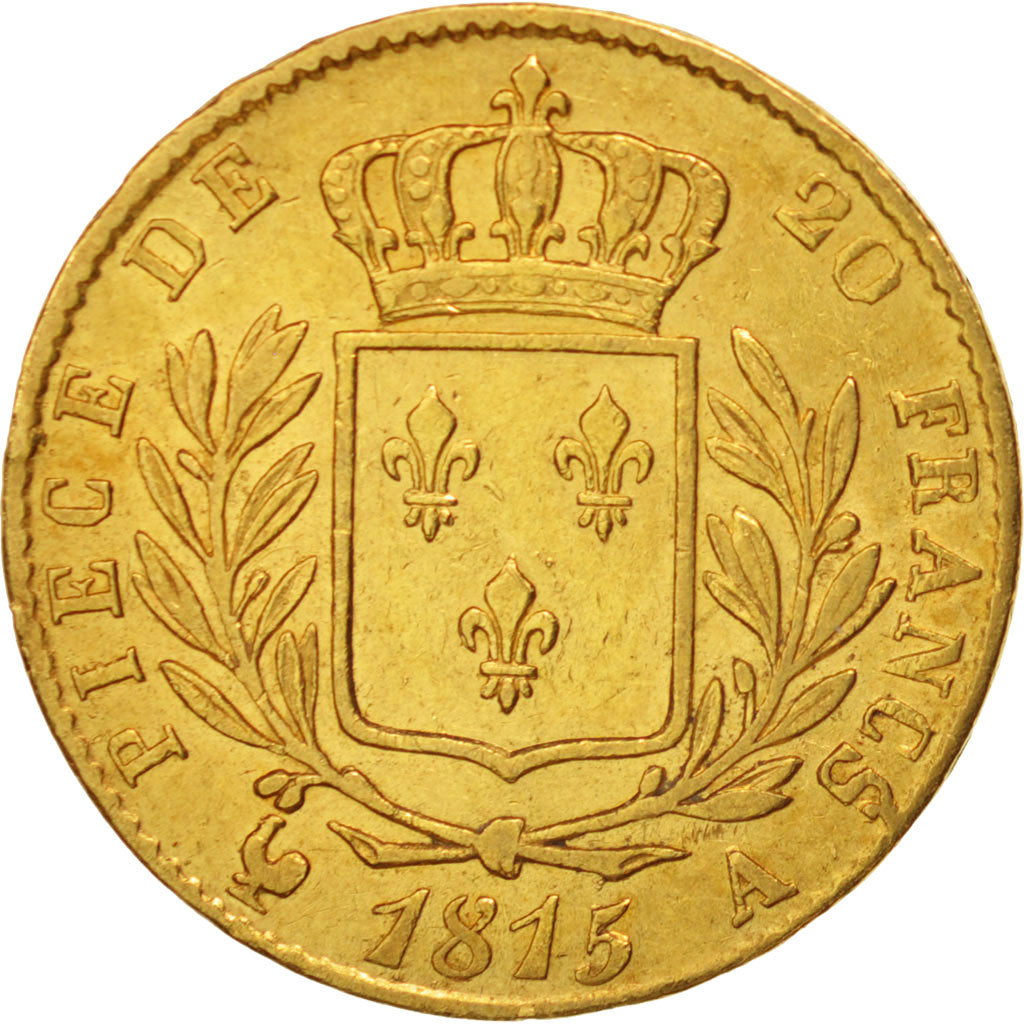 Francia, Louis XVIII, Louis XVIII, 20 Francs, 1815, Paris, BB, Oro, KM:706.1,...