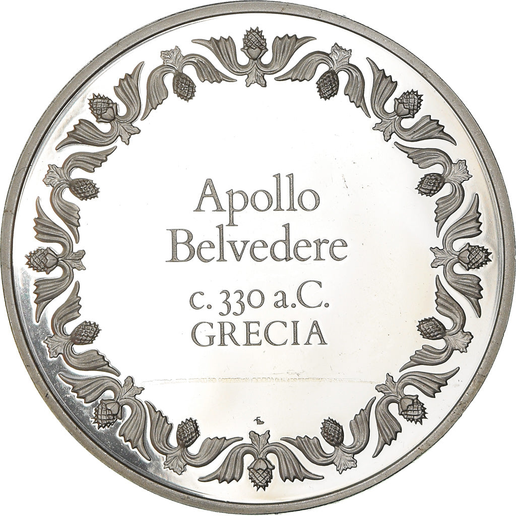 France, Medal, Peinture, L'Apollon du Belvédère, Grèce, MS(63), Silver