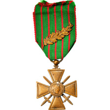 France, Croix de Guerre, Une palme, Médaille, 1914-1918, Non circulé, Bronze