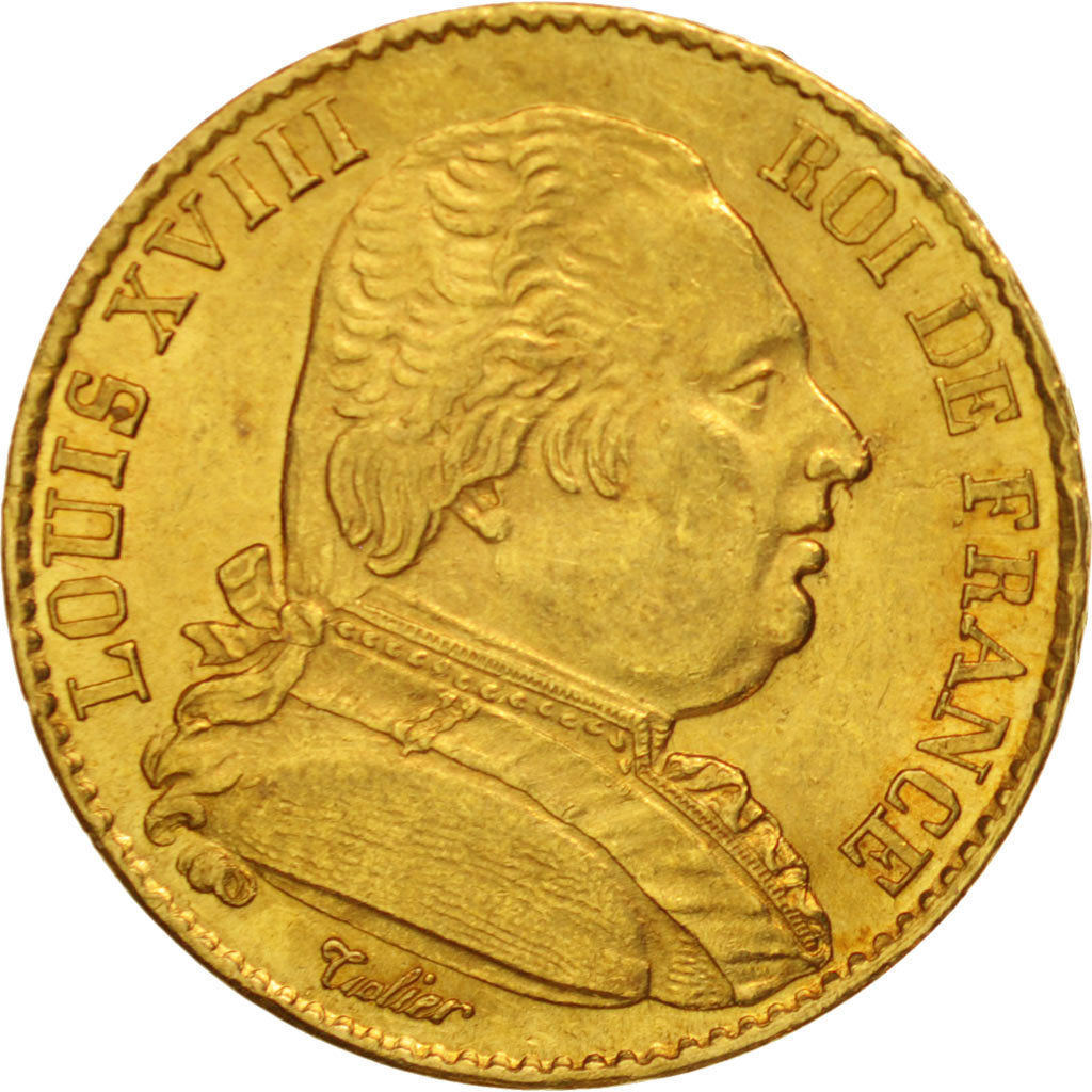 Monnaie, France, Louis XVIII, Louis XVIII, 20 Francs, 1815, Paris, SUP, Or