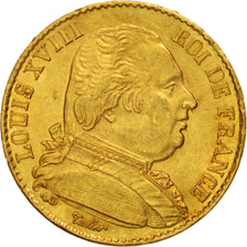 Monnaie, France, Louis XVIII, Louis XVIII, 20 Francs, 1815, Paris, SUP, Or