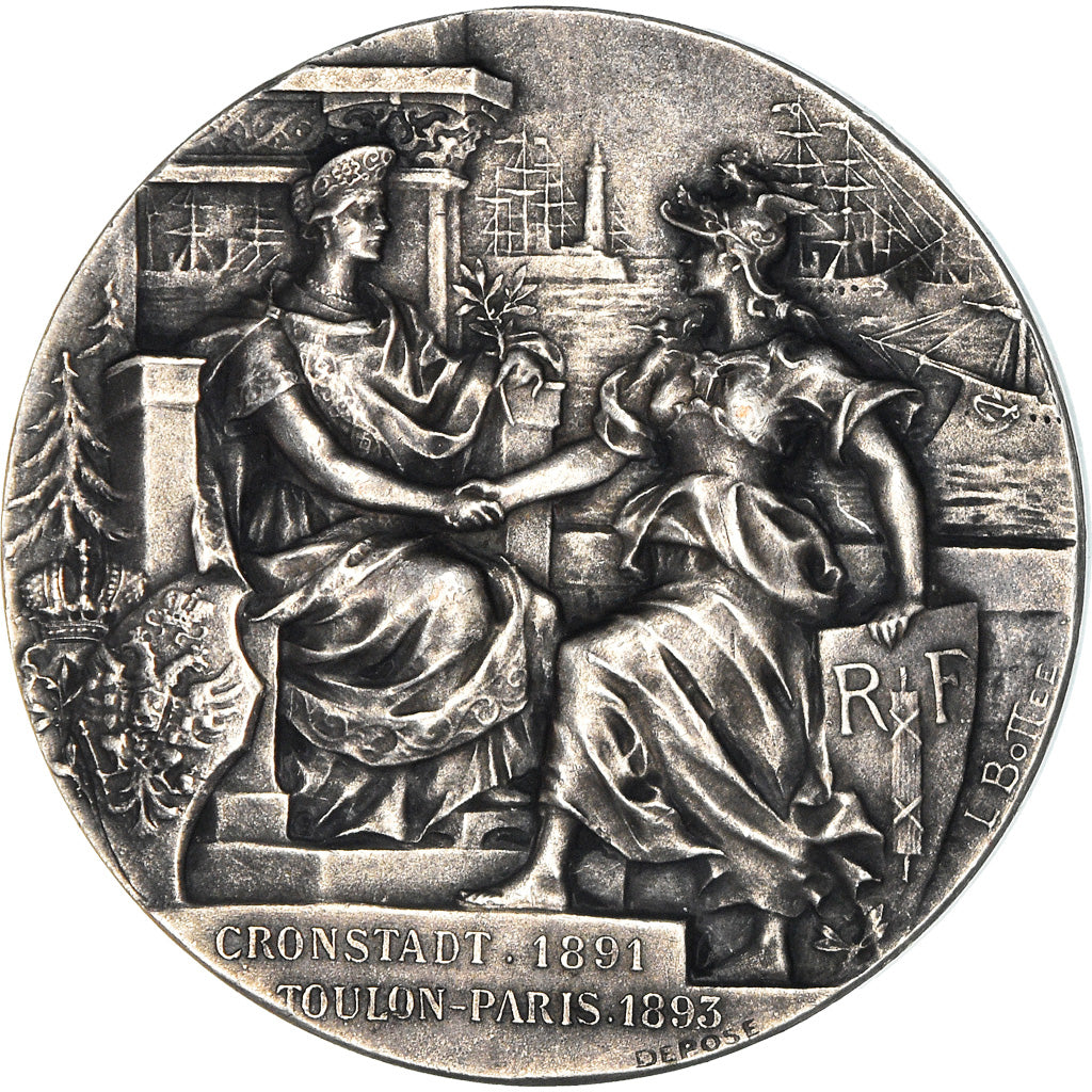 Francia, medaglia, Nicolas II, Banquet Franco-Russe de 3600 Couverts à Paris