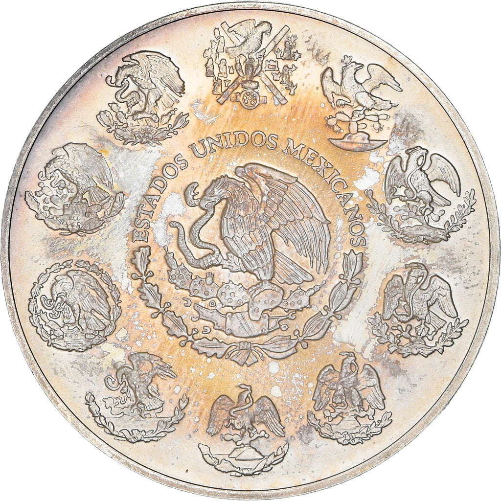 Moneda, México, 2 Onzas, 2 Troy Ounces of Silver, 1998, Mexico City, SC, Plata